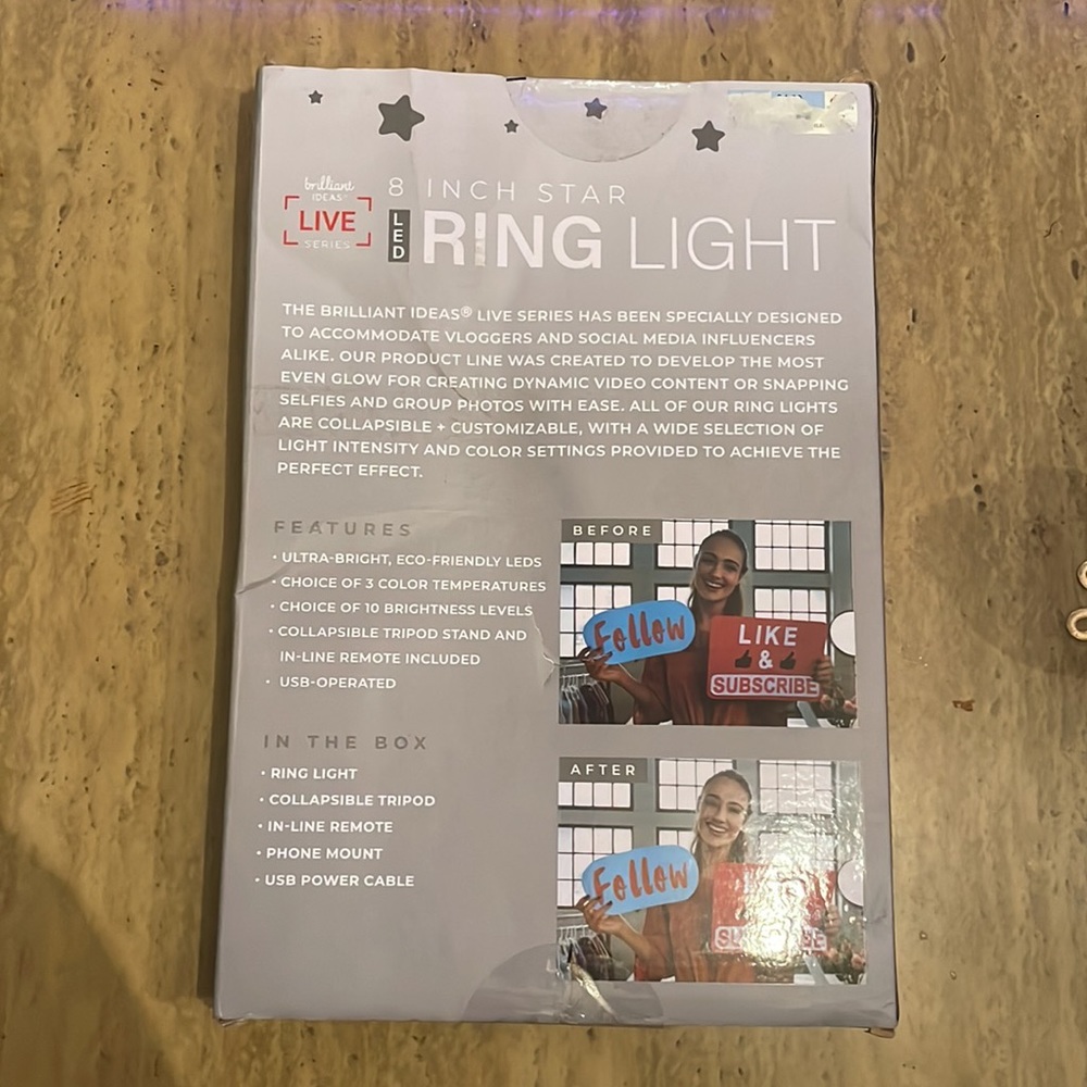 8 inch Star RING LIGHT - Picture 2 of 2